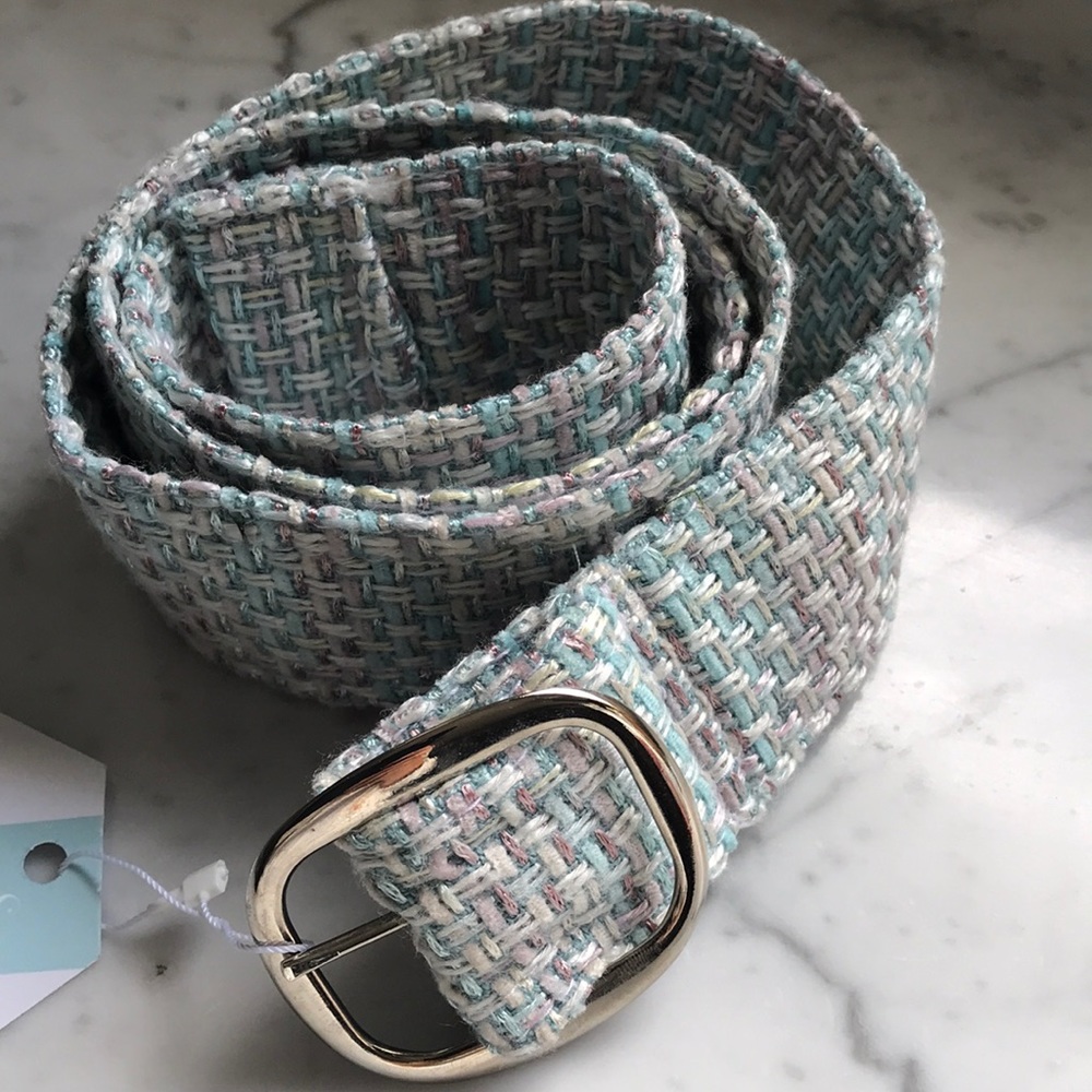 Coco inspired tweed custom made belt
